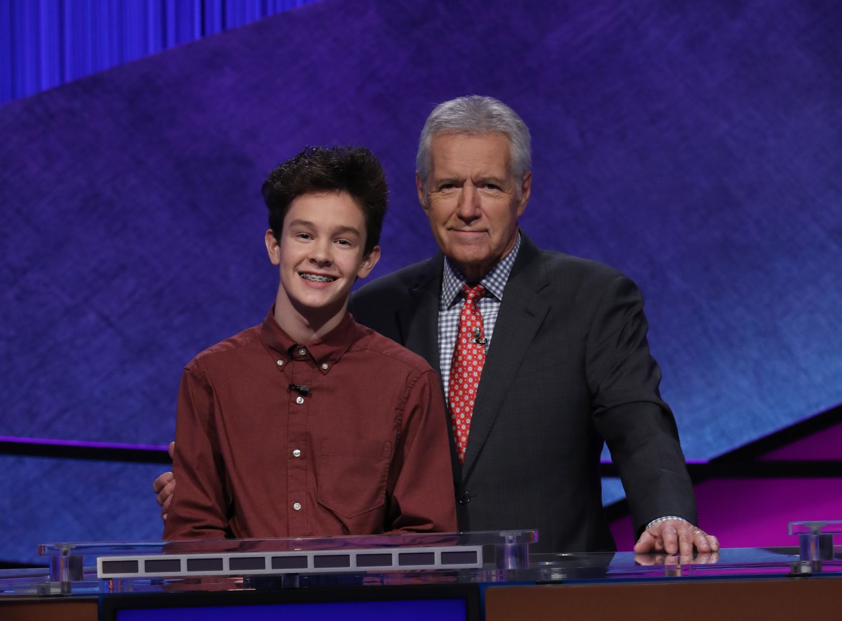 Justin Bolsen with Trebek